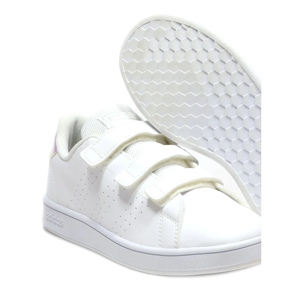 Adidas Advantage C Sneakers Leather White Colour For Kids