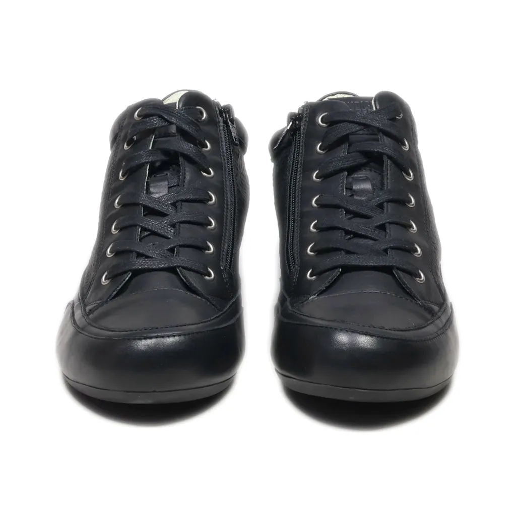 Candice Cooper High-Top Sneakers Leather Black Colour For Women