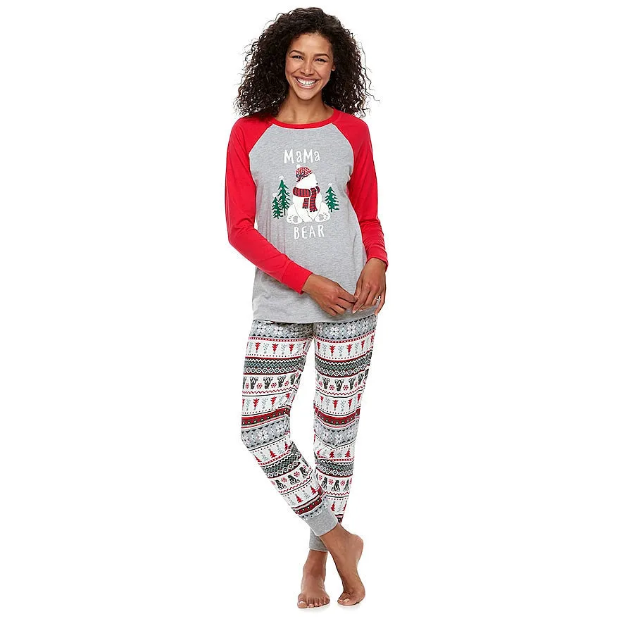 Christmas Pajamas Matching Family Pyjamas Amoi Parent-Child Wear Home Pajamas Fashion Pattern Parent-Child Wear