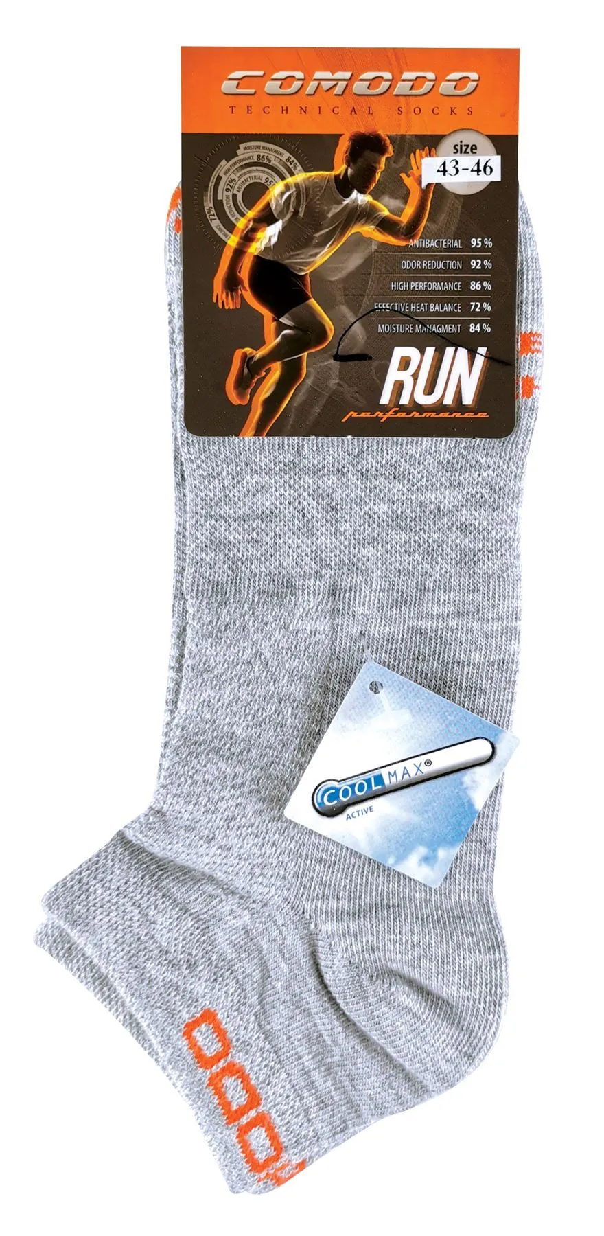 COMODO - Running Socks Ultra Coolmax (9-11 / Grey)