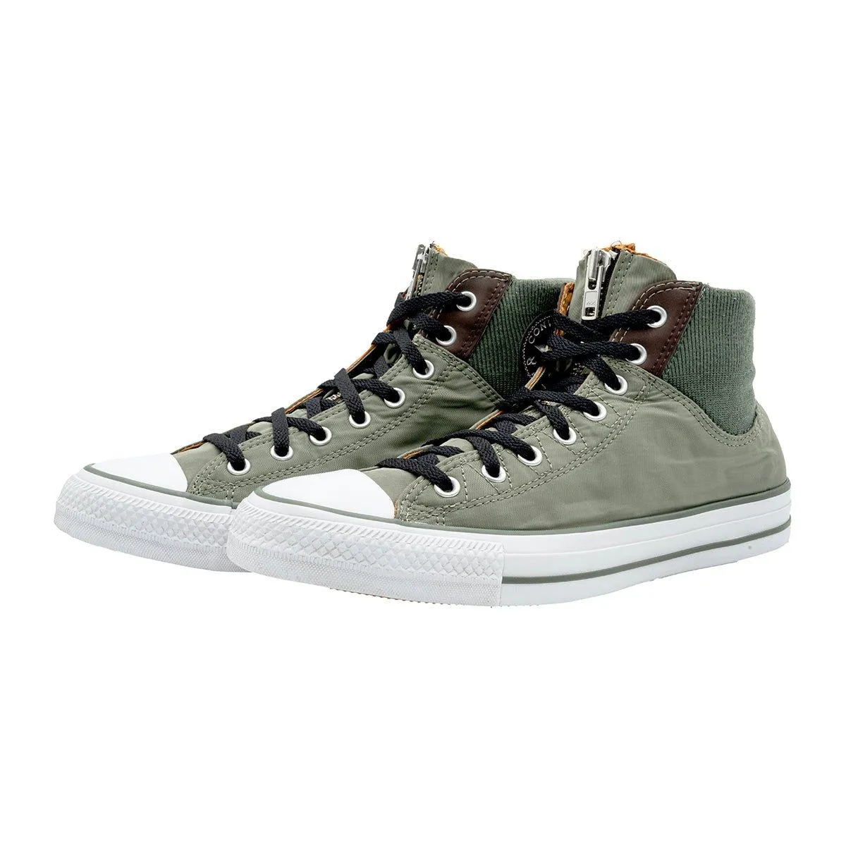 Converse All Star Chuck Taylor Zip Hi High-Top Sneakers Leather Green Colour For Men