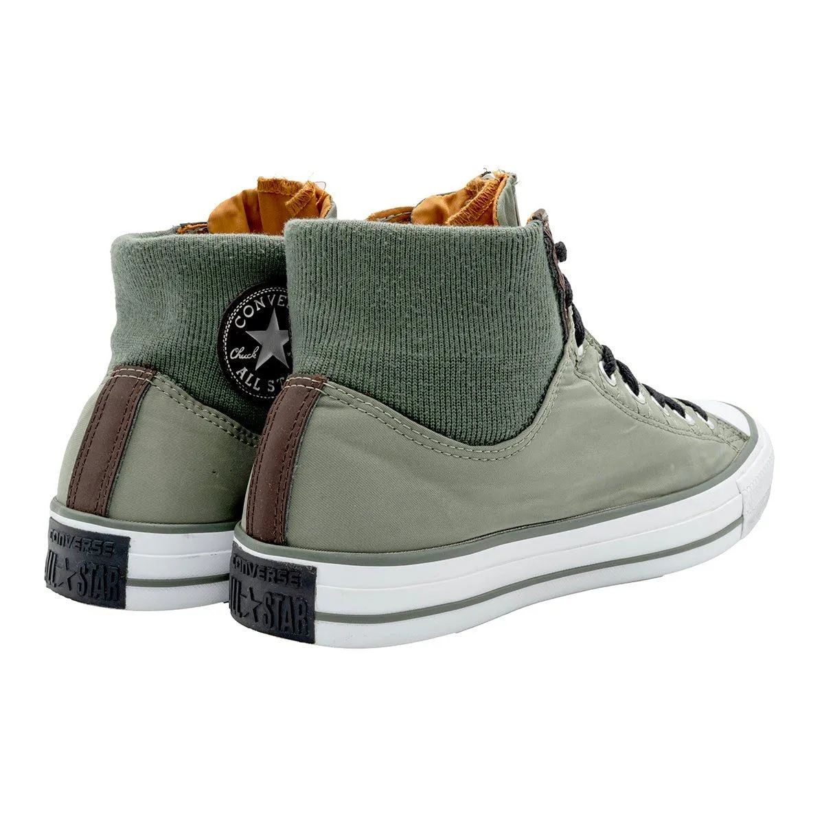 Converse All Star Chuck Taylor Zip Hi High-Top Sneakers Leather Green Colour For Men