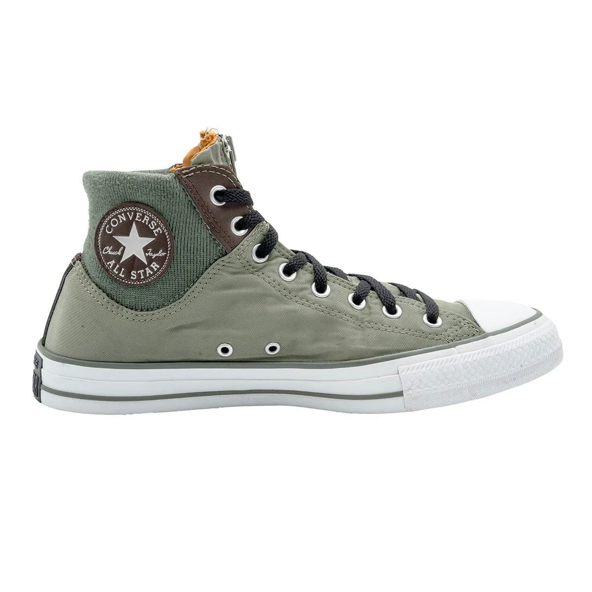 Converse All Star Chuck Taylor Zip Hi High-Top Sneakers Leather Green Colour For Men