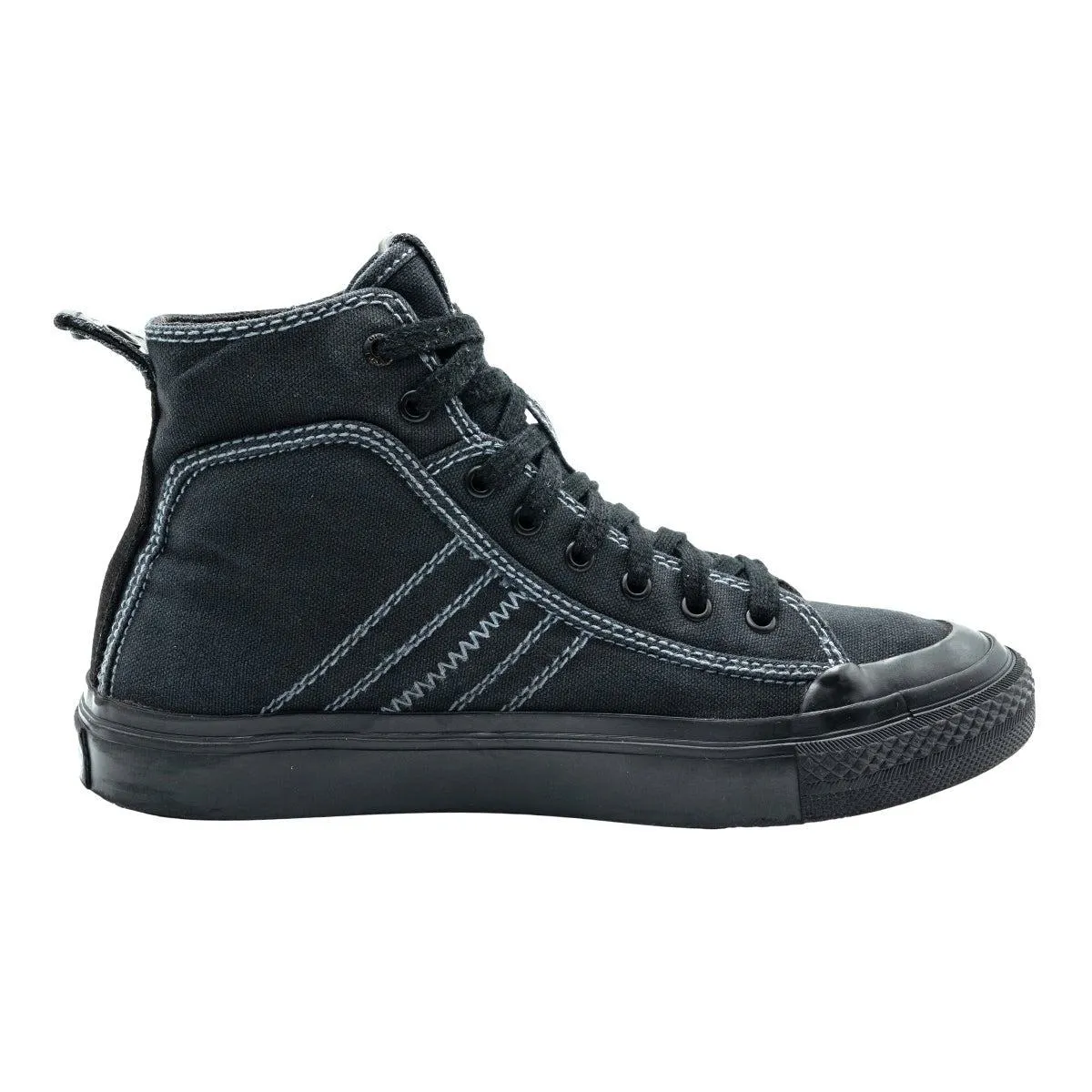 Diesel Sastico Lace High-Top Sneakers Fabric Black Colour For Men