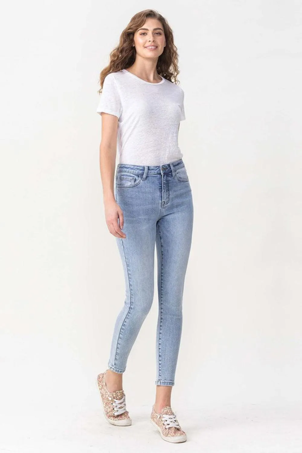 Full Size High Rise Crop Skinny Jeans