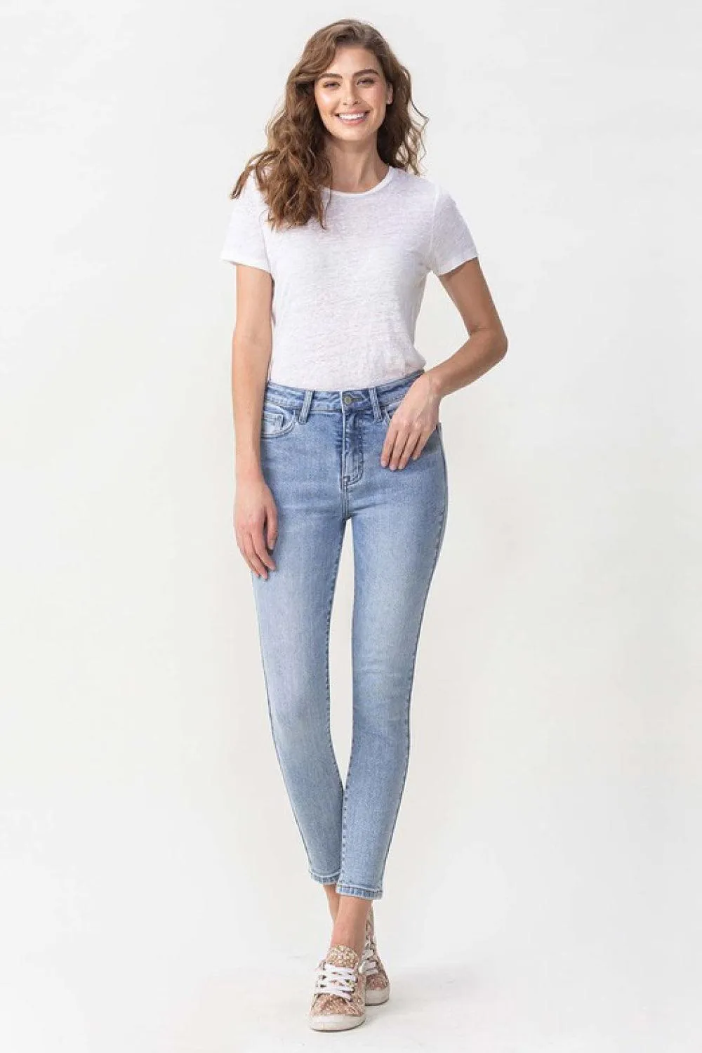 Full Size High Rise Crop Skinny Jeans