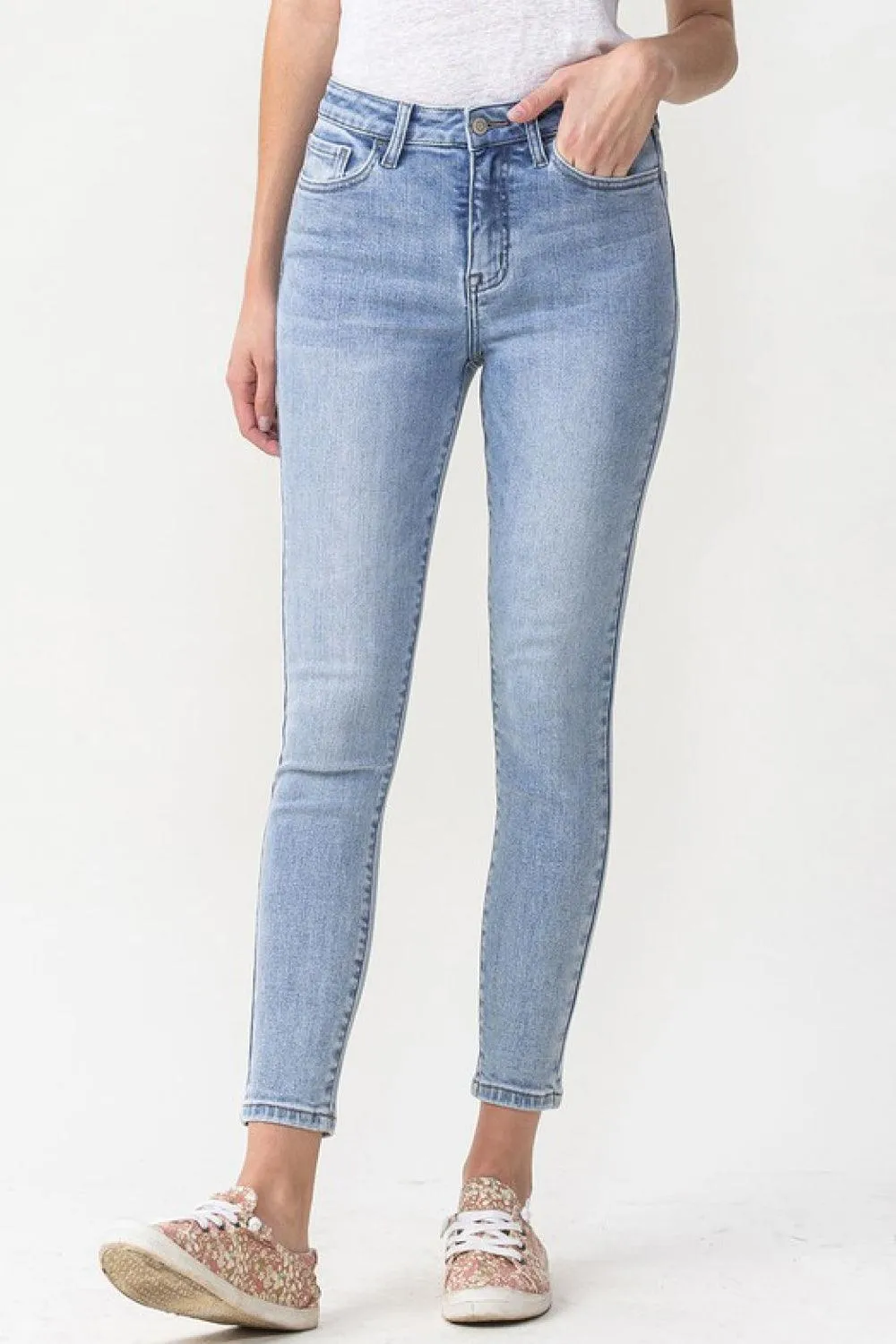 Full Size High Rise Crop Skinny Jeans