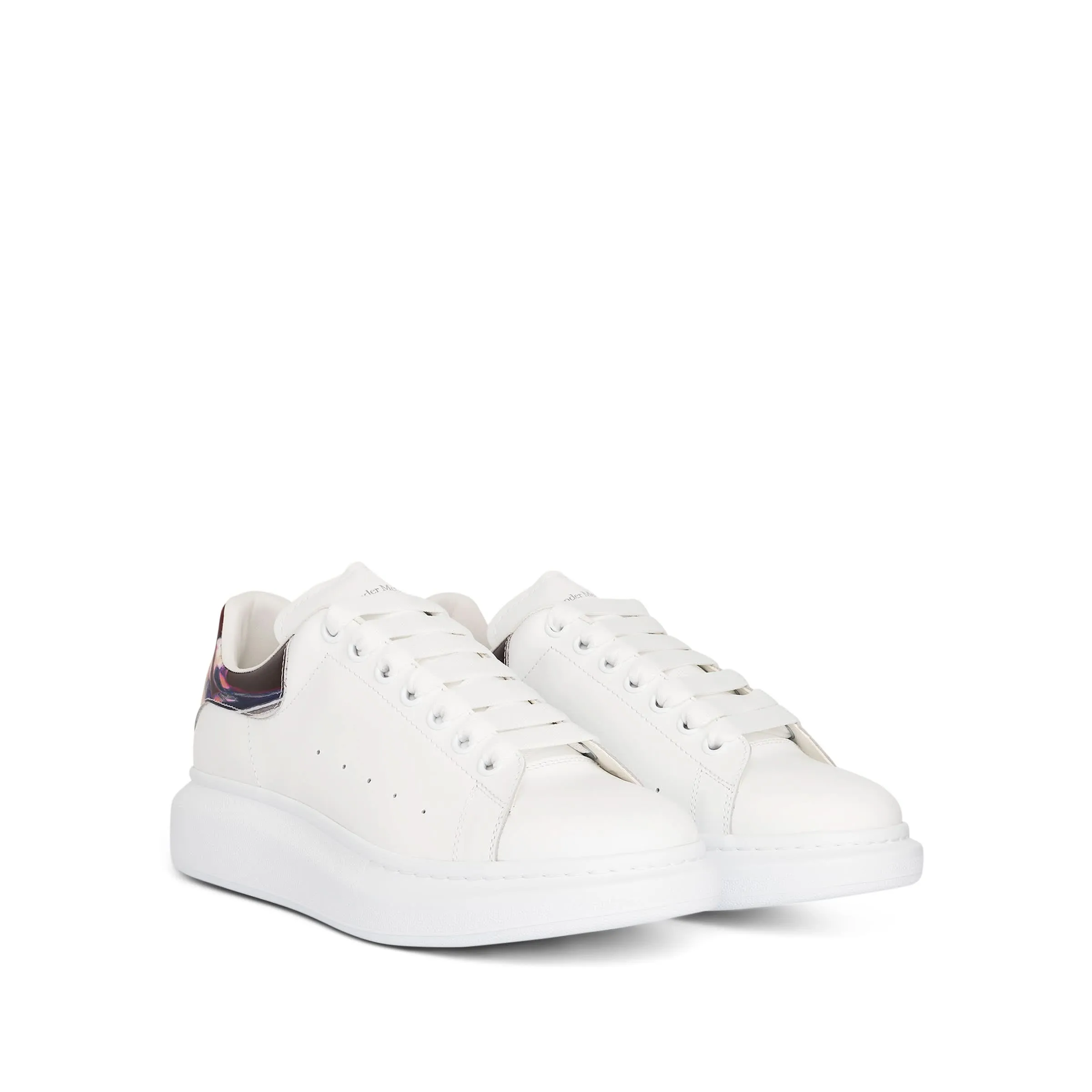 Larry Oversized Iris Print Sneaker in White