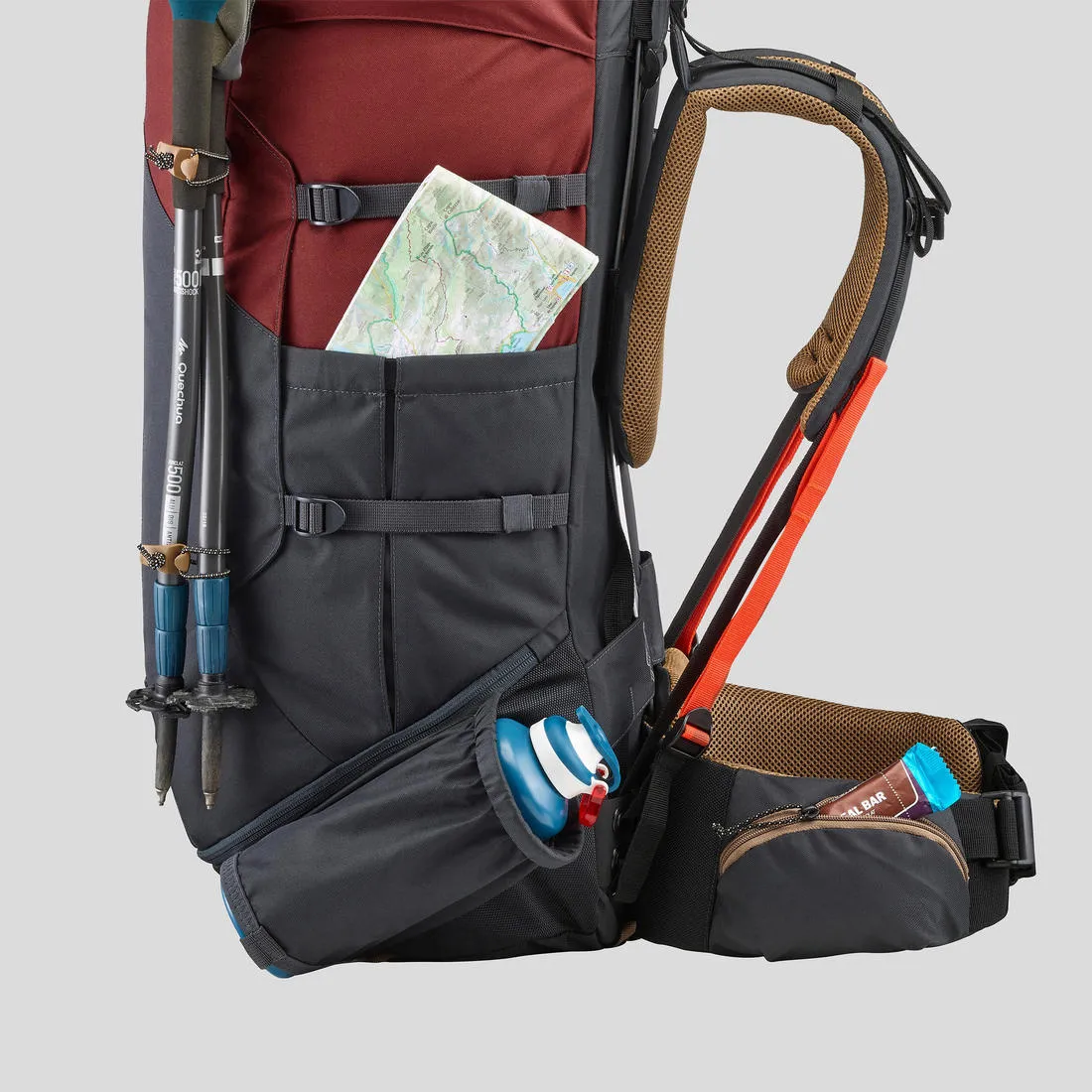 Mochila de montaña y trekking 70L Hombre Forclaz Trek100 Easyfit