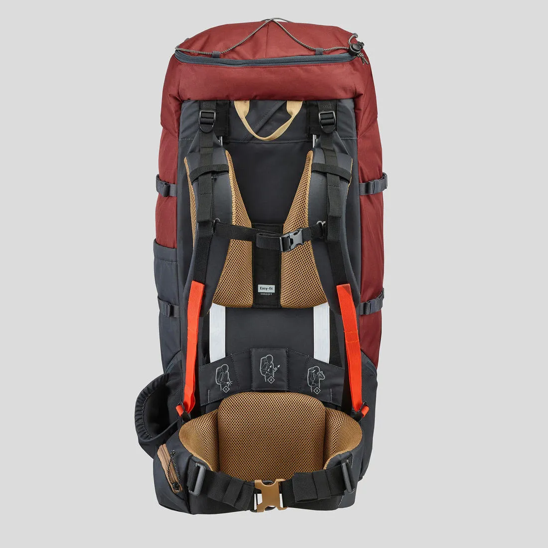 Mochila de montaña y trekking 70L Hombre Forclaz Trek100 Easyfit