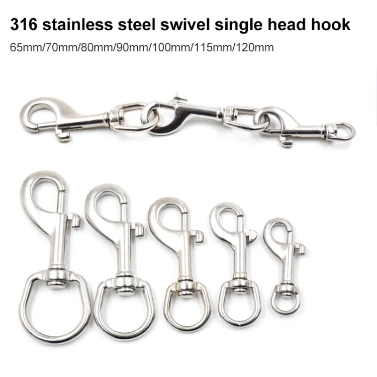 Stainless Steel Swivel Single Hook Pet Leash Hook, Specification: 115mm