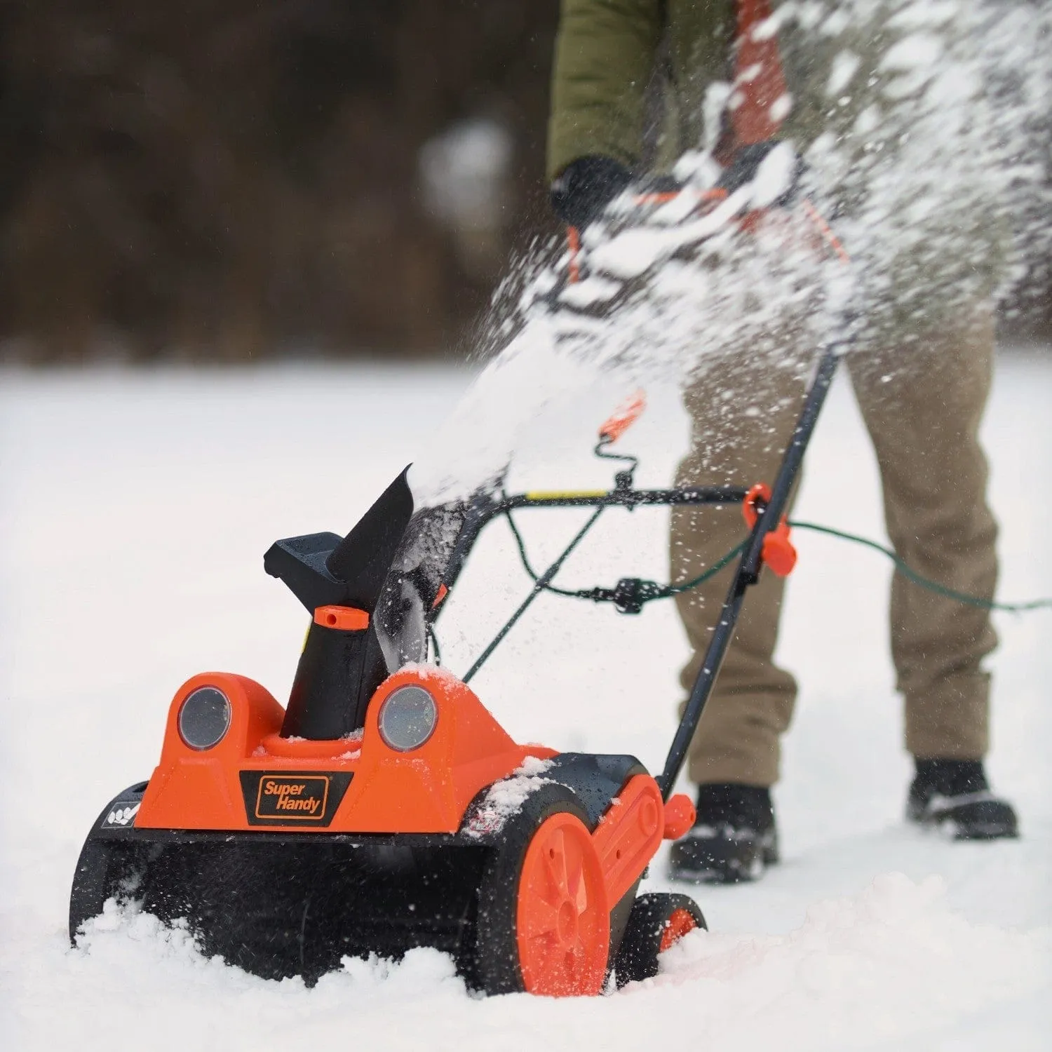 Walk-Behind Electric Snow Thrower - 120V Corded, 10" Clearing Depth